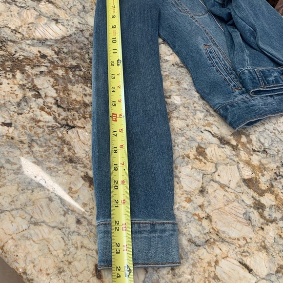 MUDD brand denim jacket SZ MD hand painted Python flowers snake embroidered - Picture 8 of 11